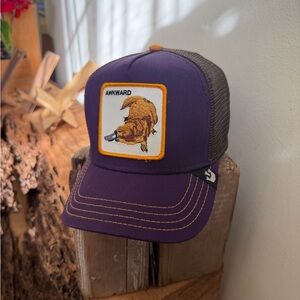 Goorin Bros “Awkward” Purple and Brown Platypus Trucker Hat